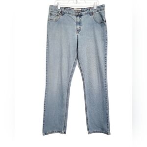 Levi Strauss Signature Mid Rise Straight Leg Jeans Women’s Size 14 Medium Stretc